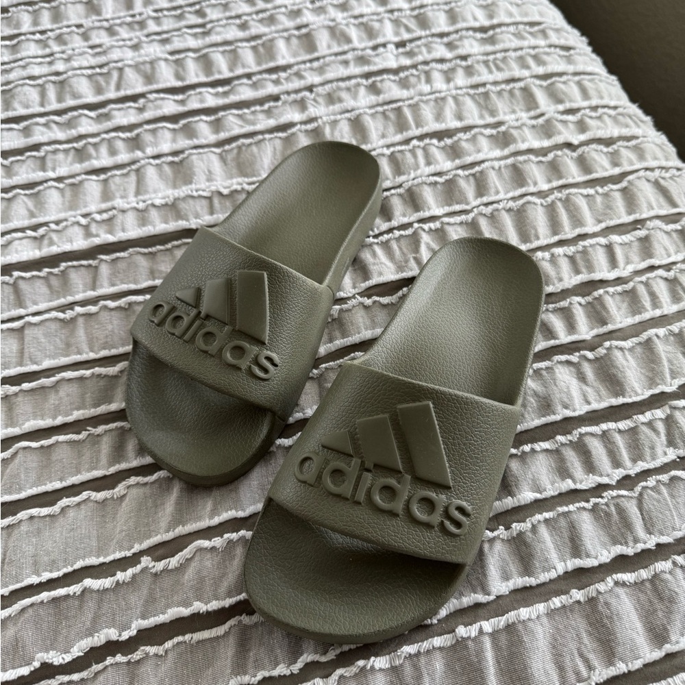 adidas Olive Green Slide Sandals